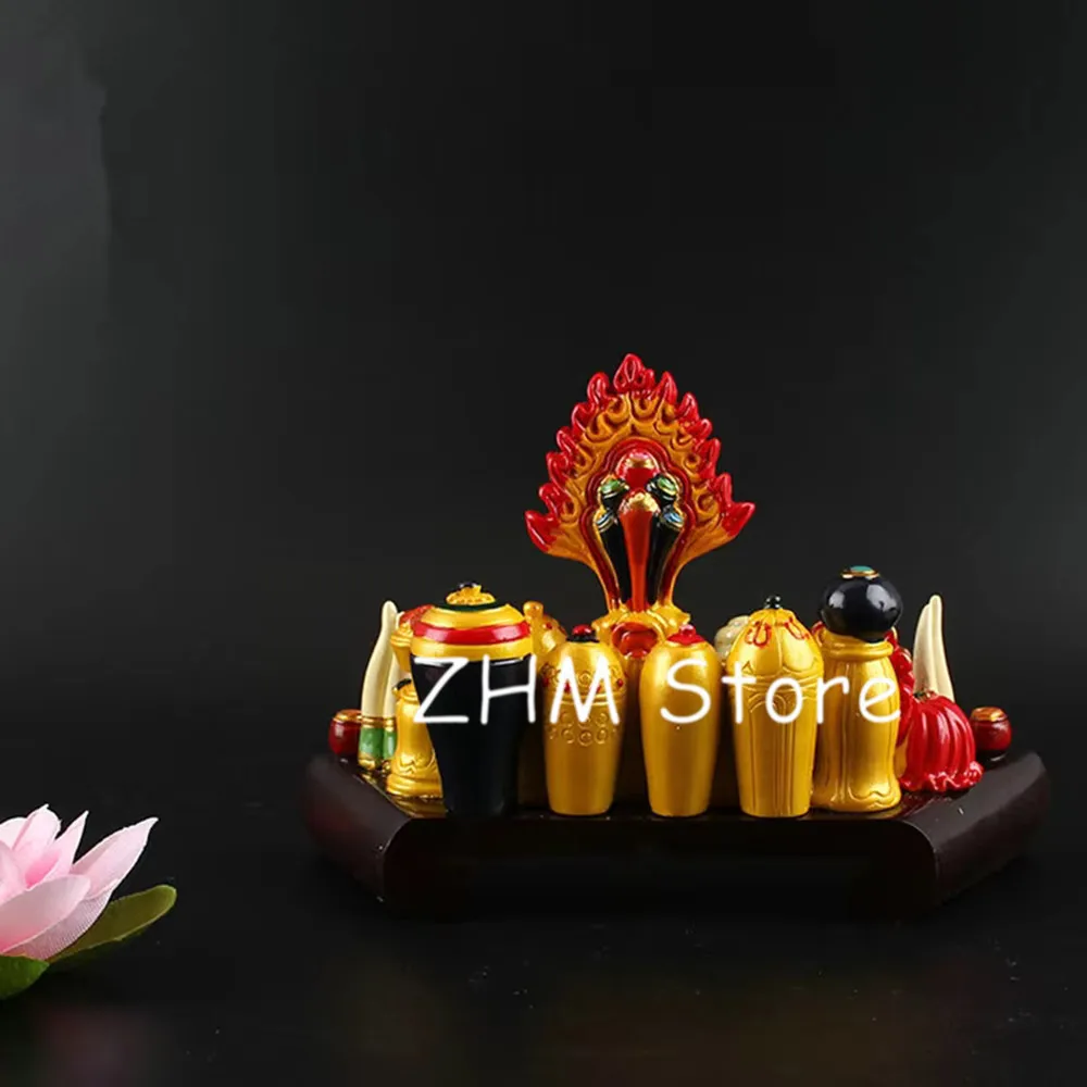 11cm Tibetan Buddhism Painted Esoteric Buddhism Monibao Doma Collection Five Desires For Buddha Treasures Collection