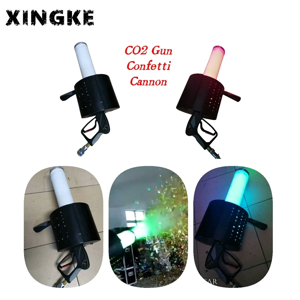 

1Pcs/Lot the newest dj equipment LED CO2 gun confetti Cannon for dj event CO2 jet machine