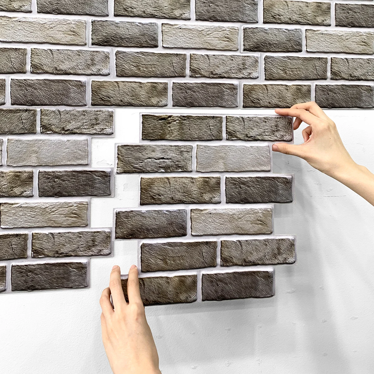 1/10szt Naklejka ścienna 3D Samoprzylepny panel ścienny ze sztucznej cegły Peel and Stick Płytka kuchenna Backsplash Łazienka Płytka ścienna Naklejka