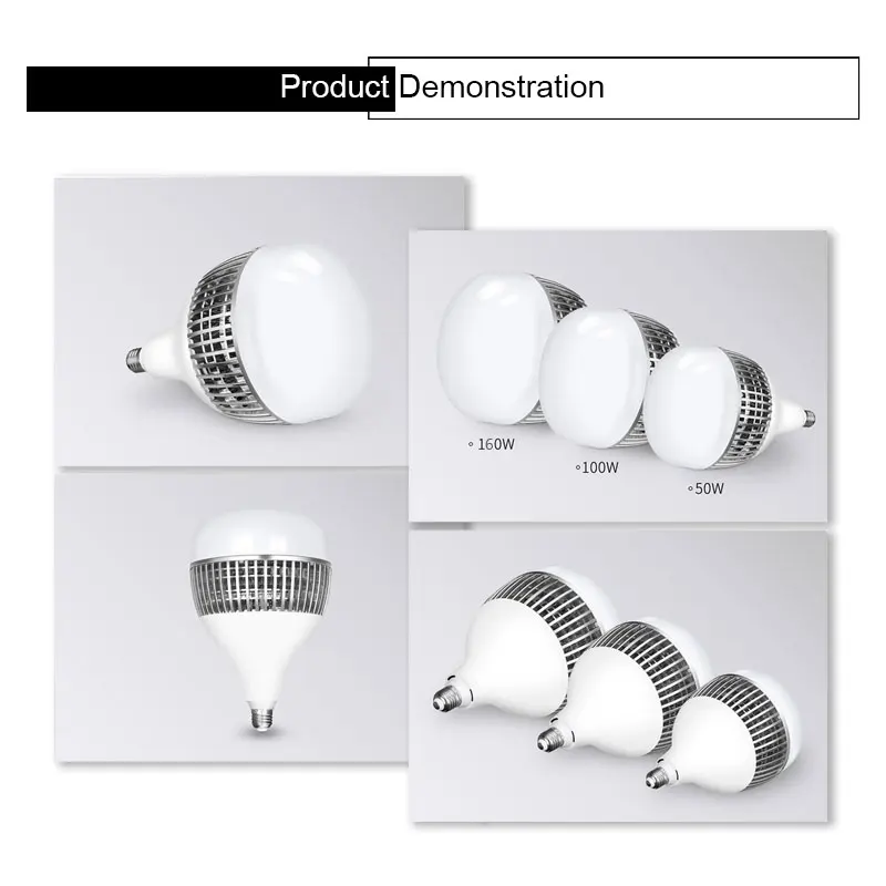 LED E27 고출력 전구, 스포트라이트 램프, LED 봄빌라 램프, 160W, 140W, 120W, 100W, 80W, 60W, 50W, 40W, AC 220V, 230 240V