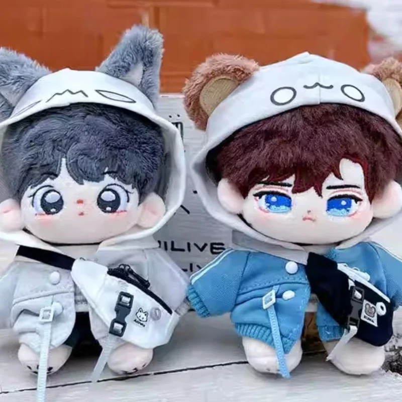 Handmade 6pc/set 10cm Doll Clothes No Attribute Cute Handsome Dress-up Wolf Little Bear Suit Coat Vest Shorts Small Bag No Doll