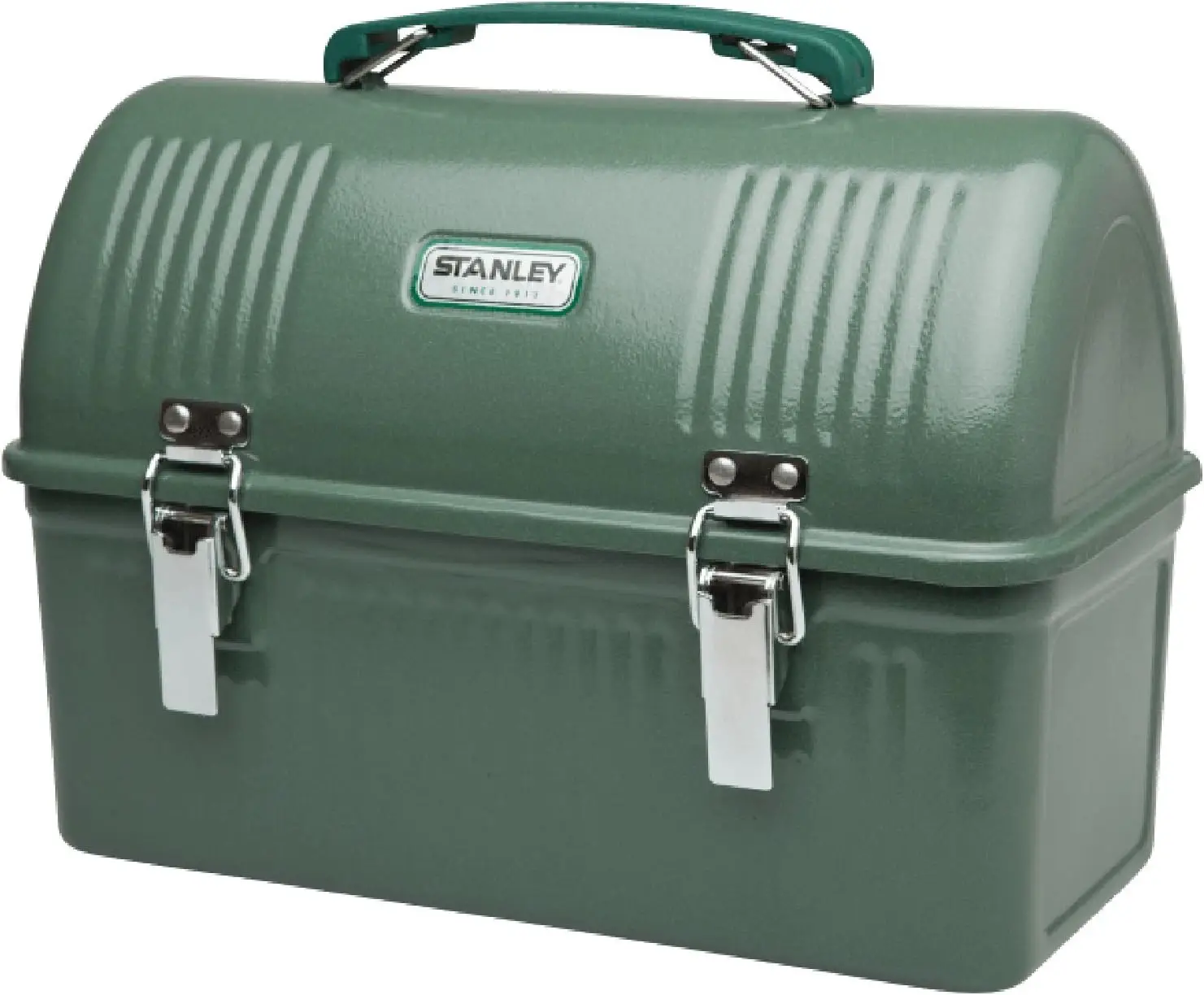 

Vintage Metal Lunch Box 10 qt, Durable Meal Container with Handle and Latch for Food and Drinks