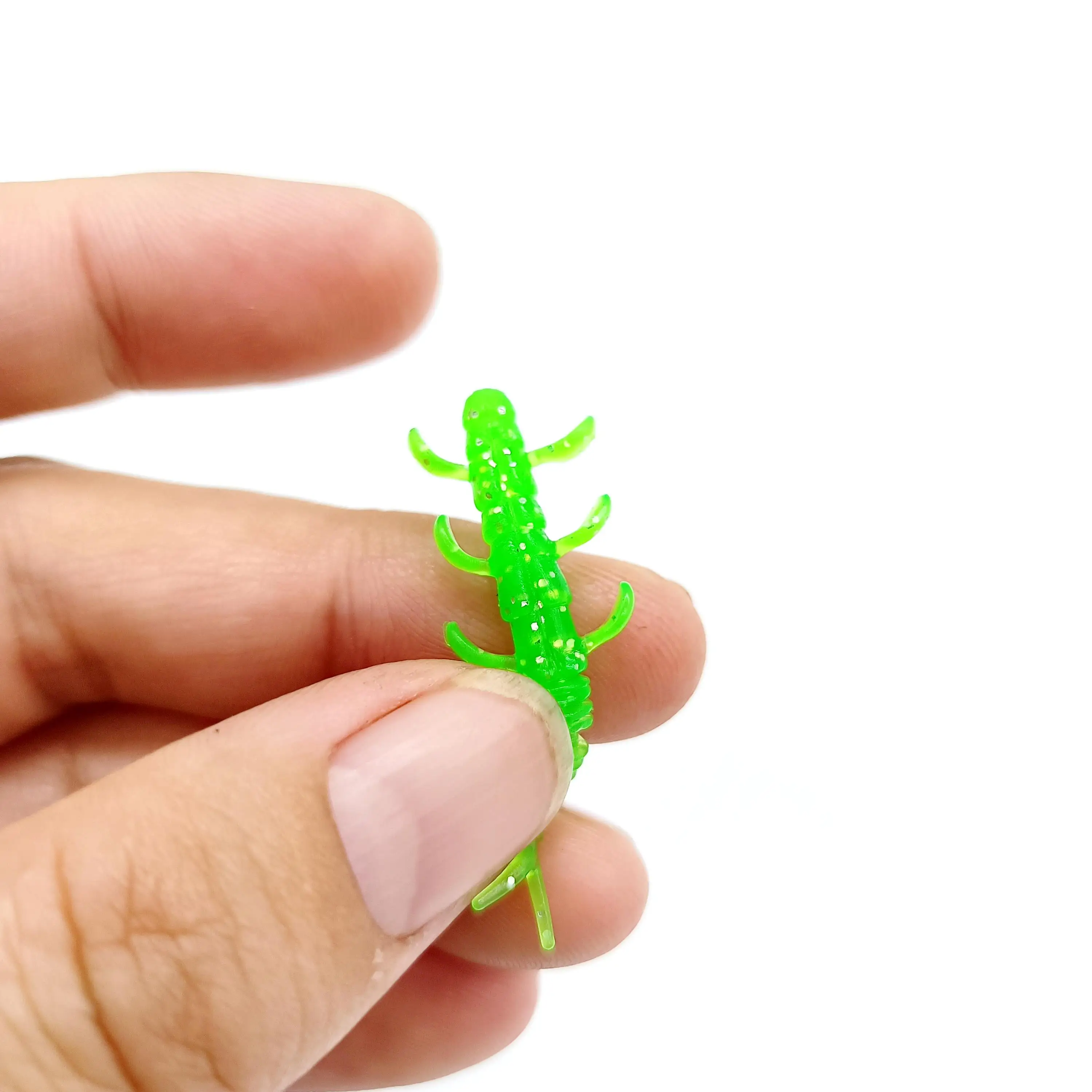 DUODUOYU 10PCS TPE Mini Wurm Weiche Angeln Lockt Jig Wobbler 0,35g/40mm Silikon Künstliche Köder Bass karpfen Pesca Angelgerät – Detail 9