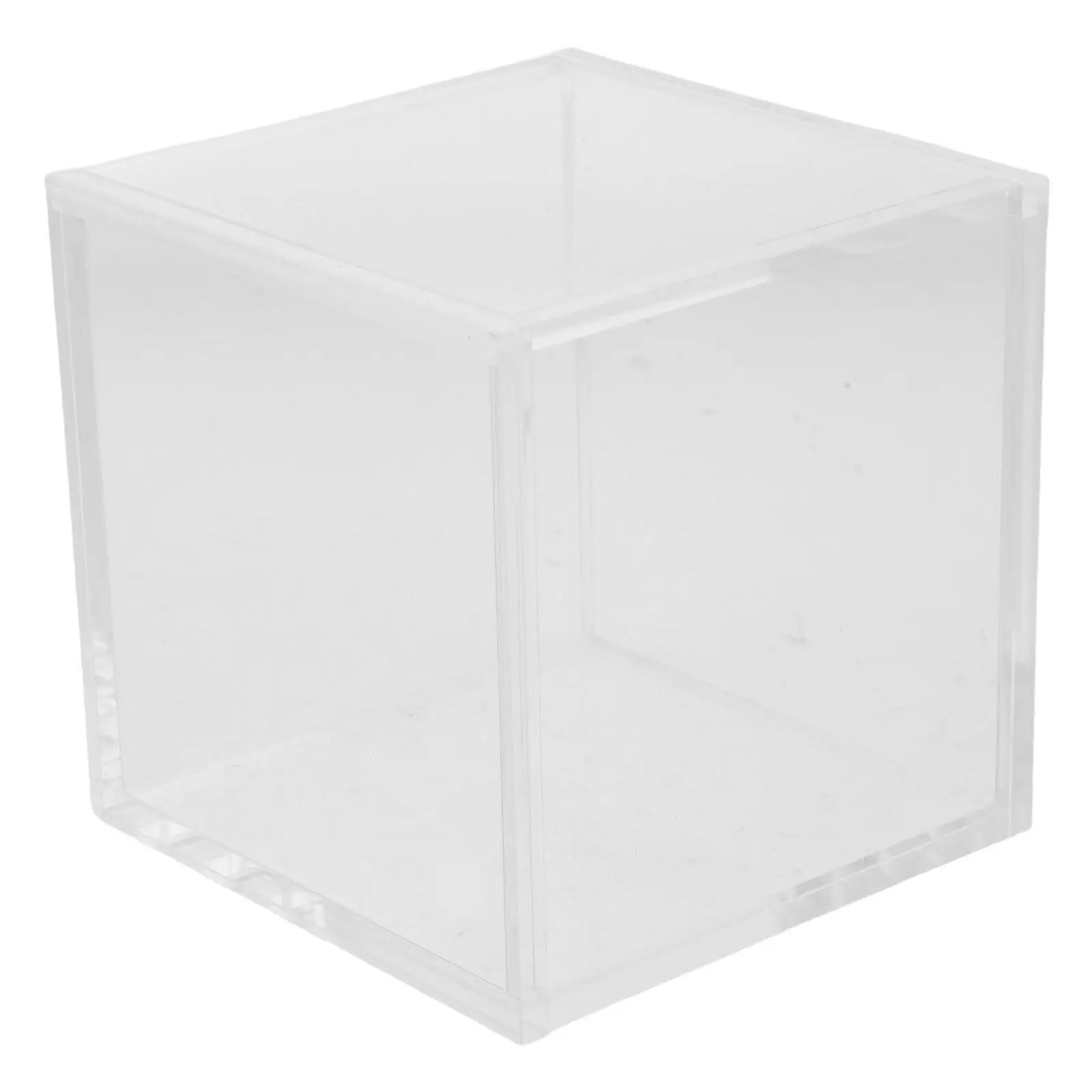 

Акриловый органайзер для украшений, прозрачный квадратный контейнер 3,54 дюйма для колец и серег, настольный демонстрационный футляр, пылезащитный