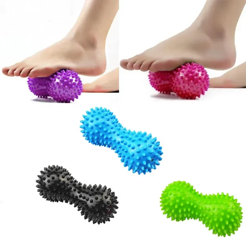 Hot Sale 1Pc Peanut Spiky Massage Ball, Colorful PVC Sensory Ball, Muscle Relief Massager for Foot & Body Relaxation