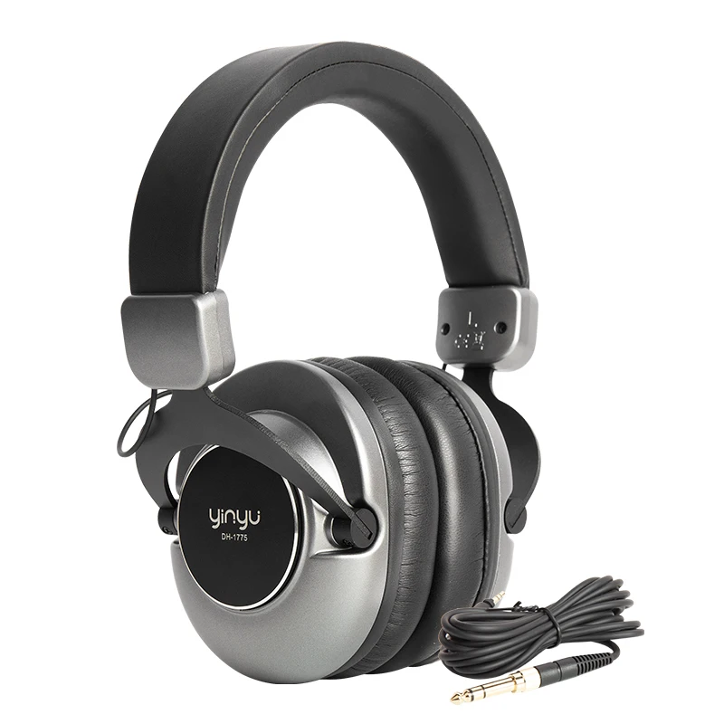 

DH1775 Professional Over-Ear Headphones for DJ Mixing and Recording Audio Sound Equipment with Deep Bass Monitoring