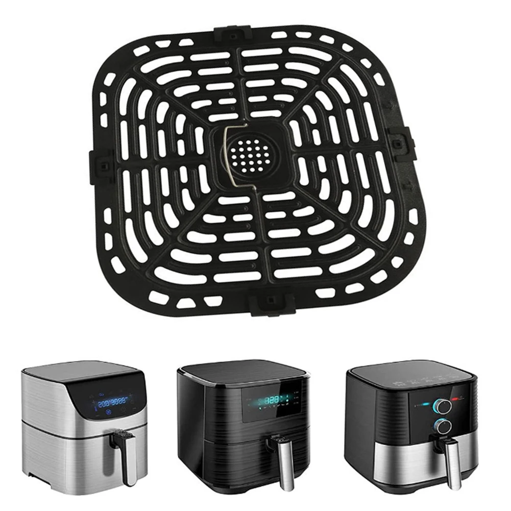 Replacement Air Fryer Crisper Plate with 4 Rubber Bumpers for Instant 6qt Model Stainless Steel Dishwasher Safe Design