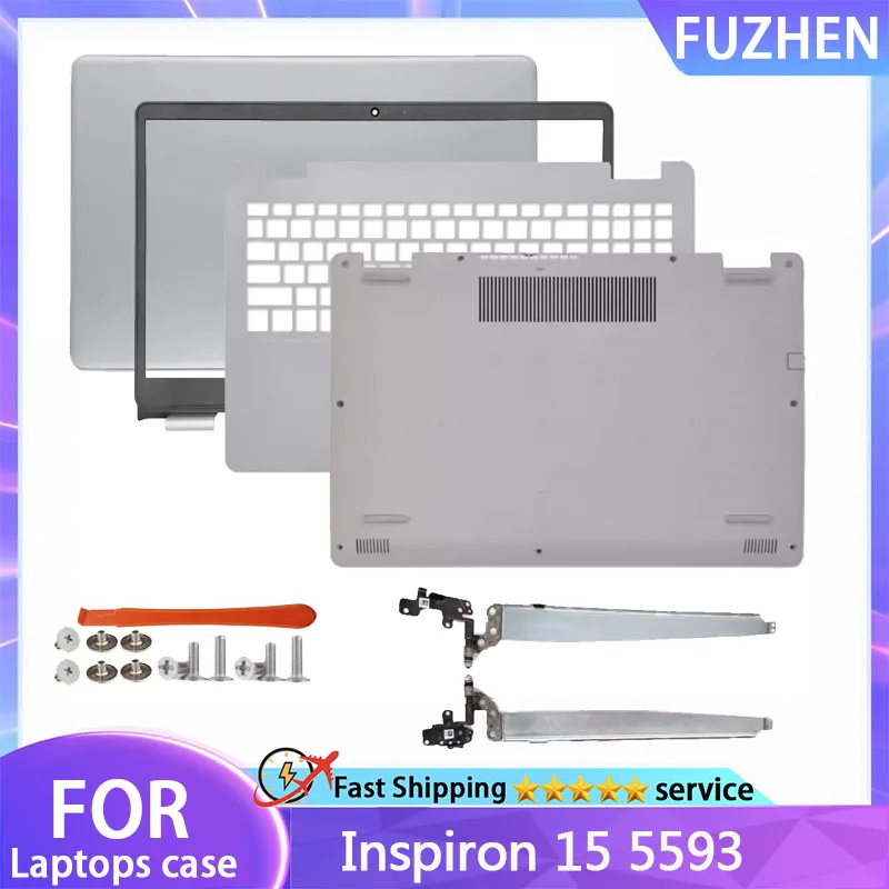 New For Inspiron 5593 LCD Back Cover/Front Panel/Palm Rest/Bottom Cover/Hinge/Top Cover Silver