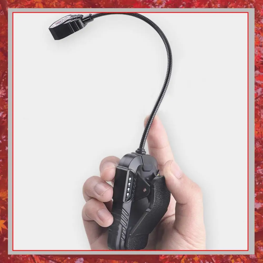 

Уличный светильник с креплением на клипсе, перезаряжаемый через USB, для чтения и рыбалки, с индикатором уровня заряда батареи, 9 светодиодов, красно-белый свет, настольная лампа
