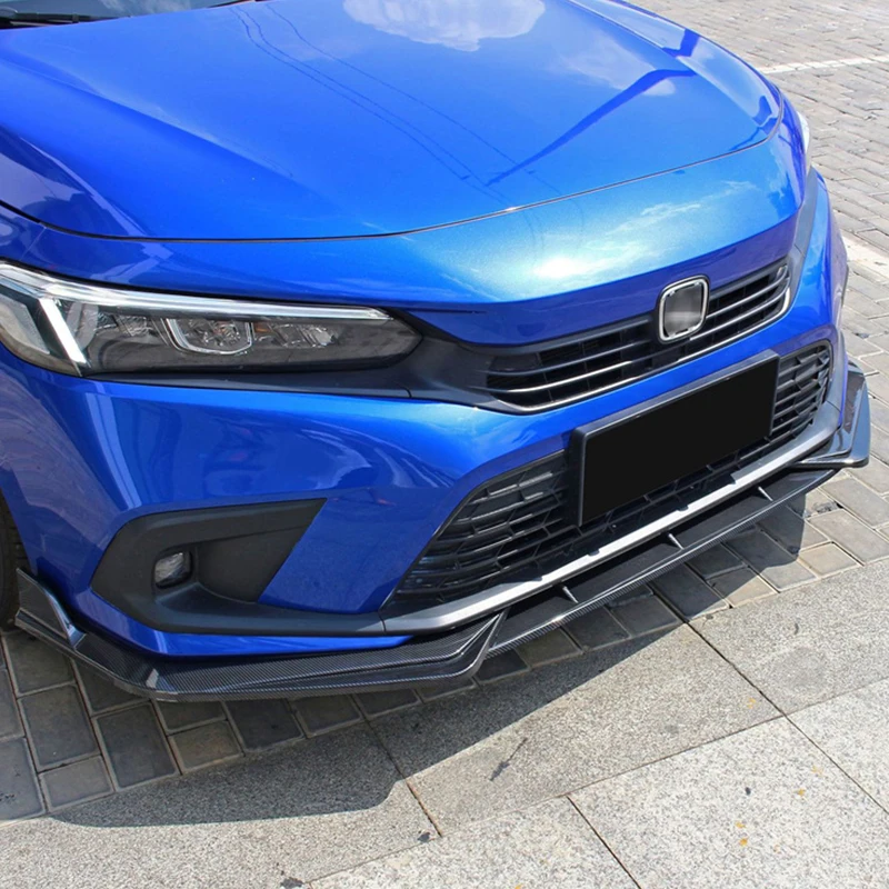 For 3PCS  NEW Honda Civic CAR Front Splitter Lips Diffuser Anti - Collision Accessories Body Kit 2022 2023 Year