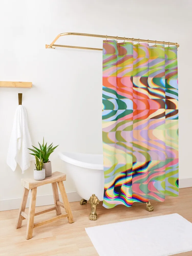 متقلب موجات دش الستار صندوق الحمام ديكور نافذة مجموعة لستارة الحمام