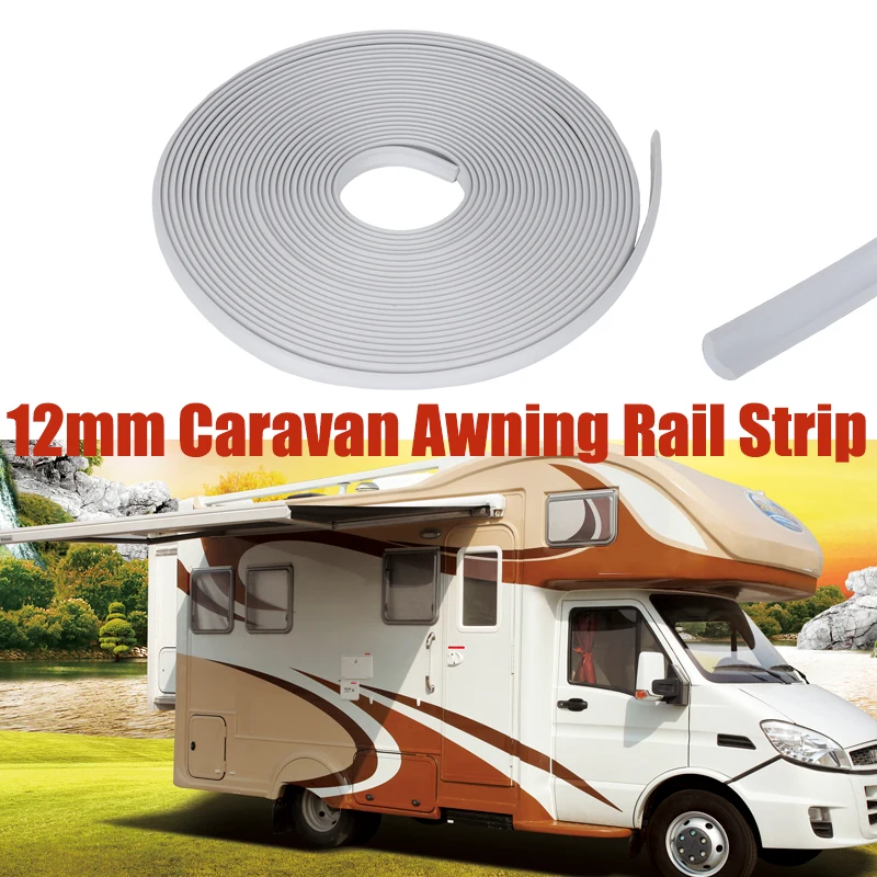 

1pc For Caravan/Motorhome Awning Rail Infill/Insert/Moulding/Trim/Herzim Strip 10x0.12m RV Sunshade Guide Rail Decorative Strip