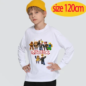 Roblox-Oversized Anime Figure Tees para crianças, tops de manga longa para bebê menina e menino, roupas de desenhos animados para crianças, quentes e elegantes 12 principais vendas blusa do roblox - №9