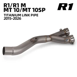 MT10SP Escape Adapter Tube For Yamaha R1 R1M MT10 2015-2026 Motorbike Exhaust Pipe 53MM Street Bike Kit Compatible OEM Muffler
