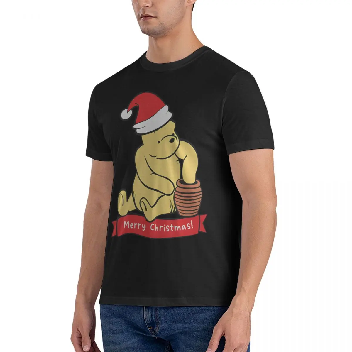 Winnie T Shirt Disney Pooh Bear Winnie 100% Cotton Clothes Vintage Short Sleeve Round Neck T Shirt Graphic Printed T-Shirt image 2