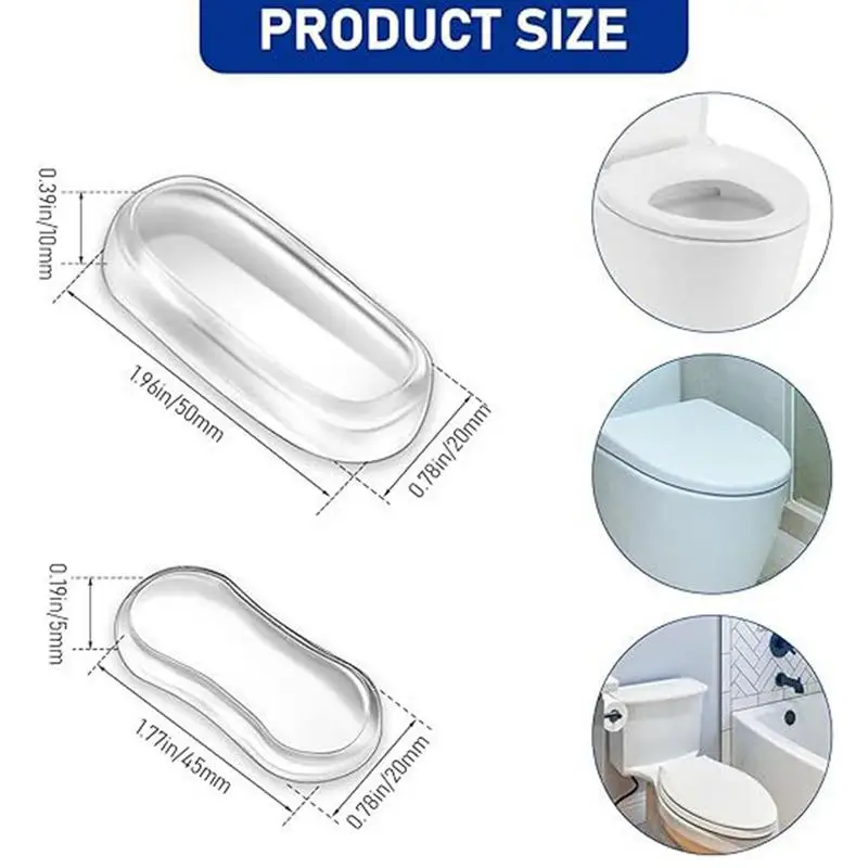 Toilet Seat Shock proof Buffers Bumpers Toilet Seat Bumper Gasket Anti Slip Toilet Cover Bathroom Toilet Cover Gasket Seat Pads