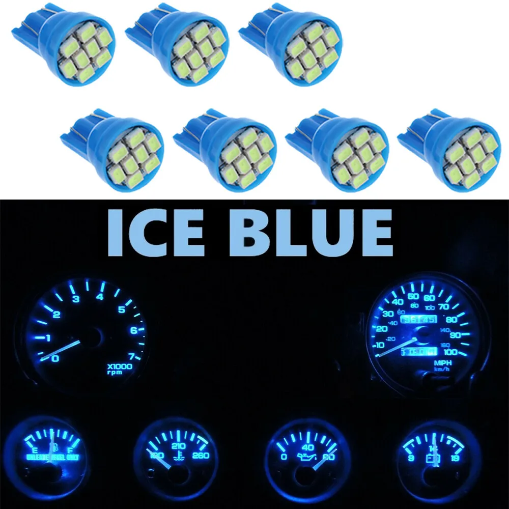 Gauge Cluster LED Dashboard Bulbs Kit Ice Blue For Jeep 1992-1995 Wrangler YJ