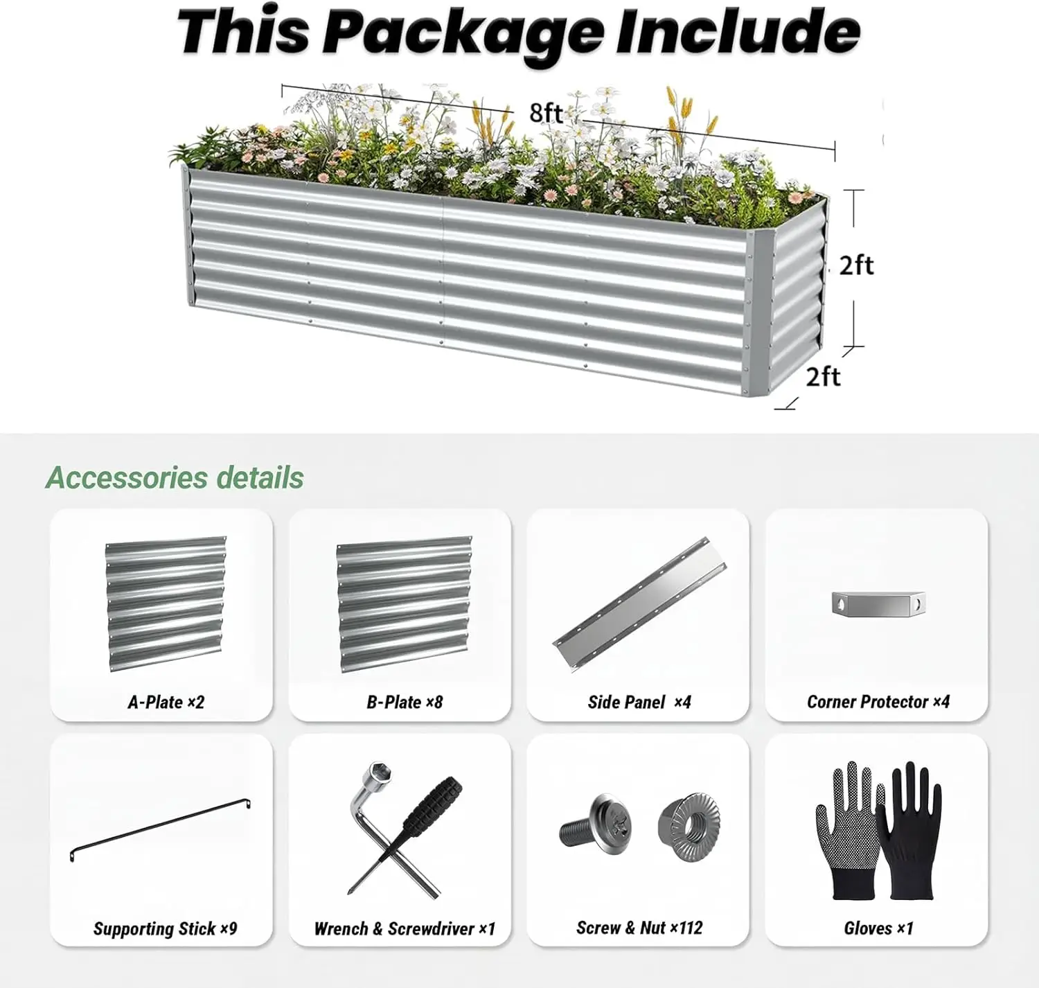 Outdoor Galvanized Raised Gard - огляд і ціна Raised Garden Bed
