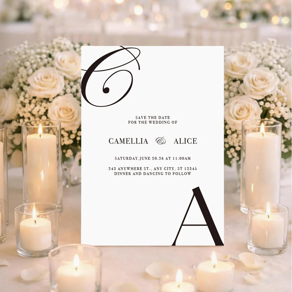 

Customized Personalized Wedding Invitations Modern Style Wedding & Party Invitation Cards Printed on 250gsm semi-gloss paper