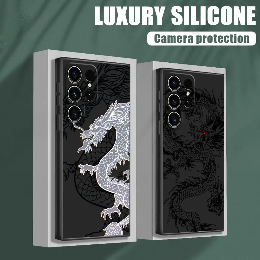 

Fashion Dragon Tattoo Pattern Phone Case For Samsung Galaxy S26 Ultra Cases S25 FE S24 S23 S21 Ultra S20FE S22 S26 Plus 5G Cover