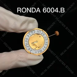 RONDA 6004. B Quartz Movement New Original Swiss Gold Watch Mouvement Accessories