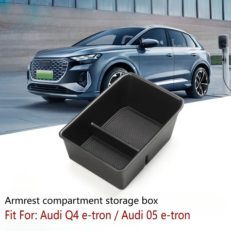 Central container tray armrest box door storage box internal manager Car accessories For Audi Q4 E-Tron Etron 2019-2024