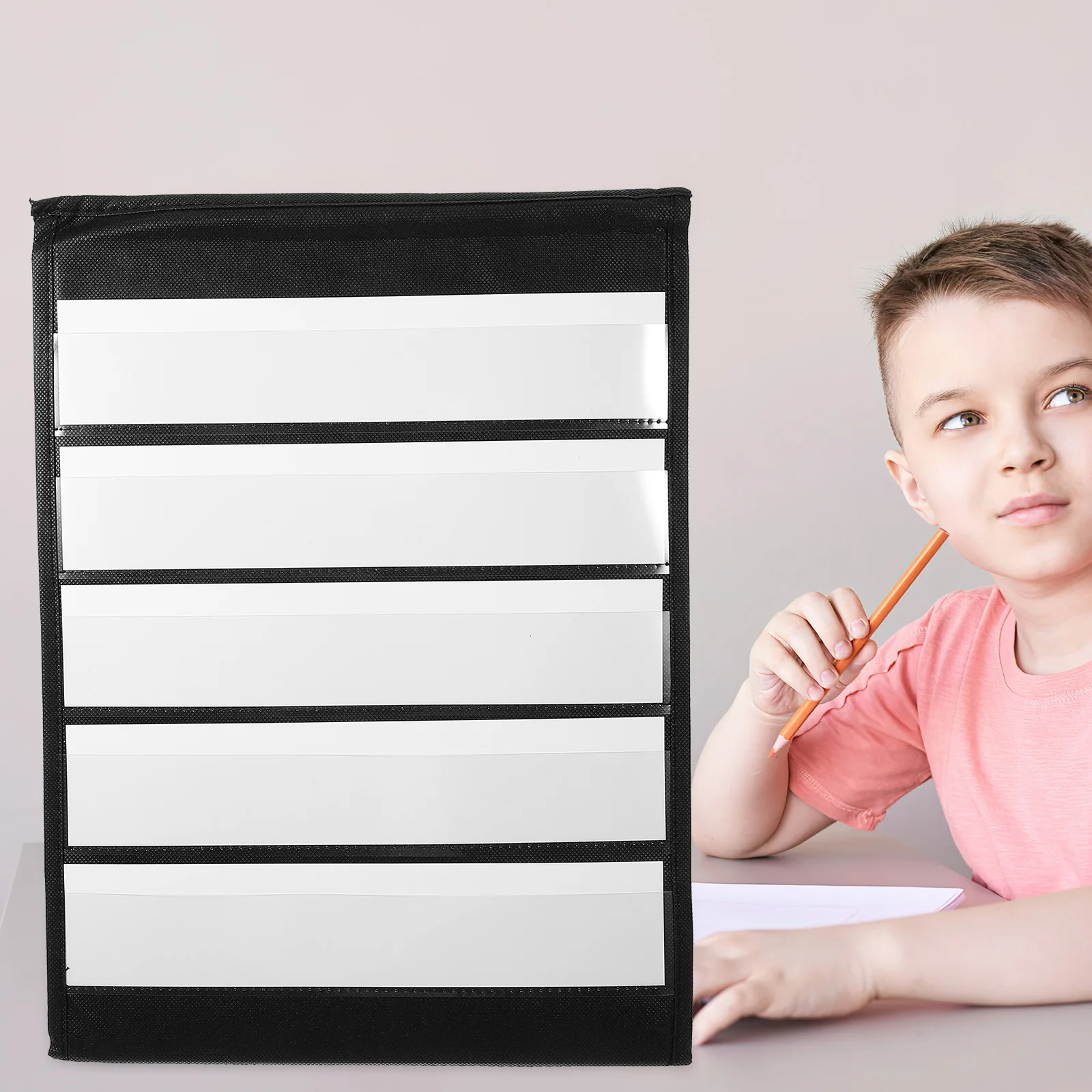 

Desktop Display Stand Alphabet Learning Pocket Chart Stands Classroom Schedule Jobs Business Card Greeting Holder