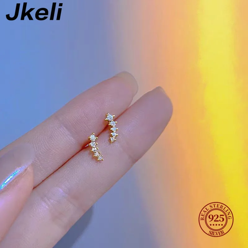 Jkeli Meteor Earrings Diamond Stud Earrings For Women S925 Silver Needle Hypoallergenic Earrings Party Jewelry Birthday Gifts