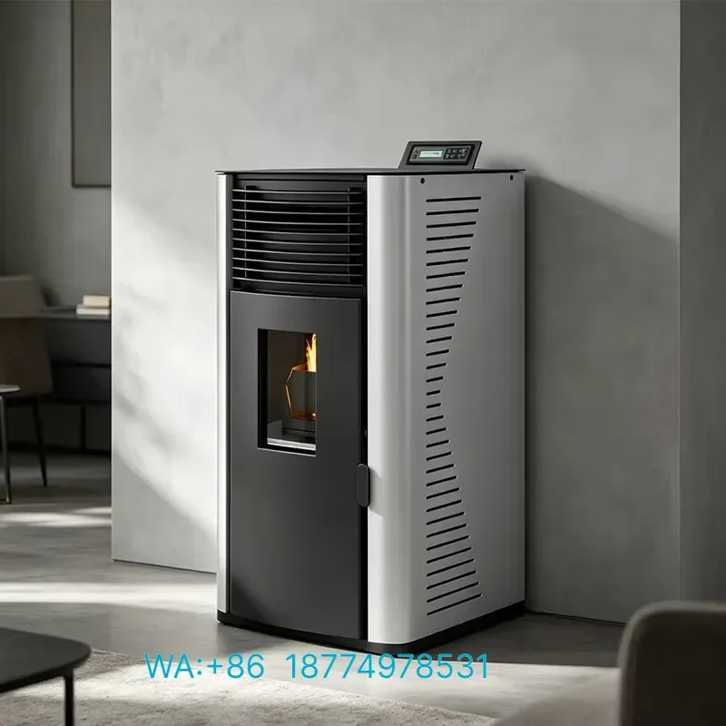 for CE EN16510 Heat SD-PK100 10kW Modern Design High Efficiency Smokeless Eco-Friendly Indoor Pellet Fireplace Freestanding