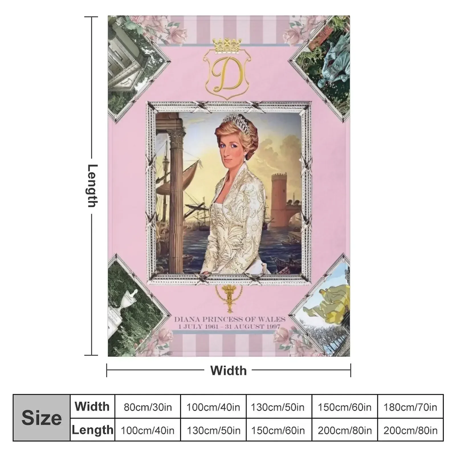 Diana, Princess of Wales 60th Birthday Tribute Throw Blanket Loose Plaid Thermal Fashion Sofas Blankets