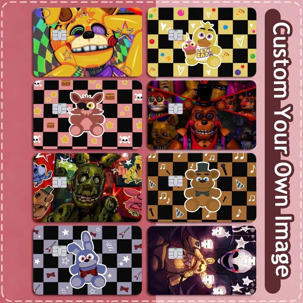 Five Nights at Freddy FNAF  Credit Card HD Stickers Small Chip Waterproof Sticker Game Card Decal Gift