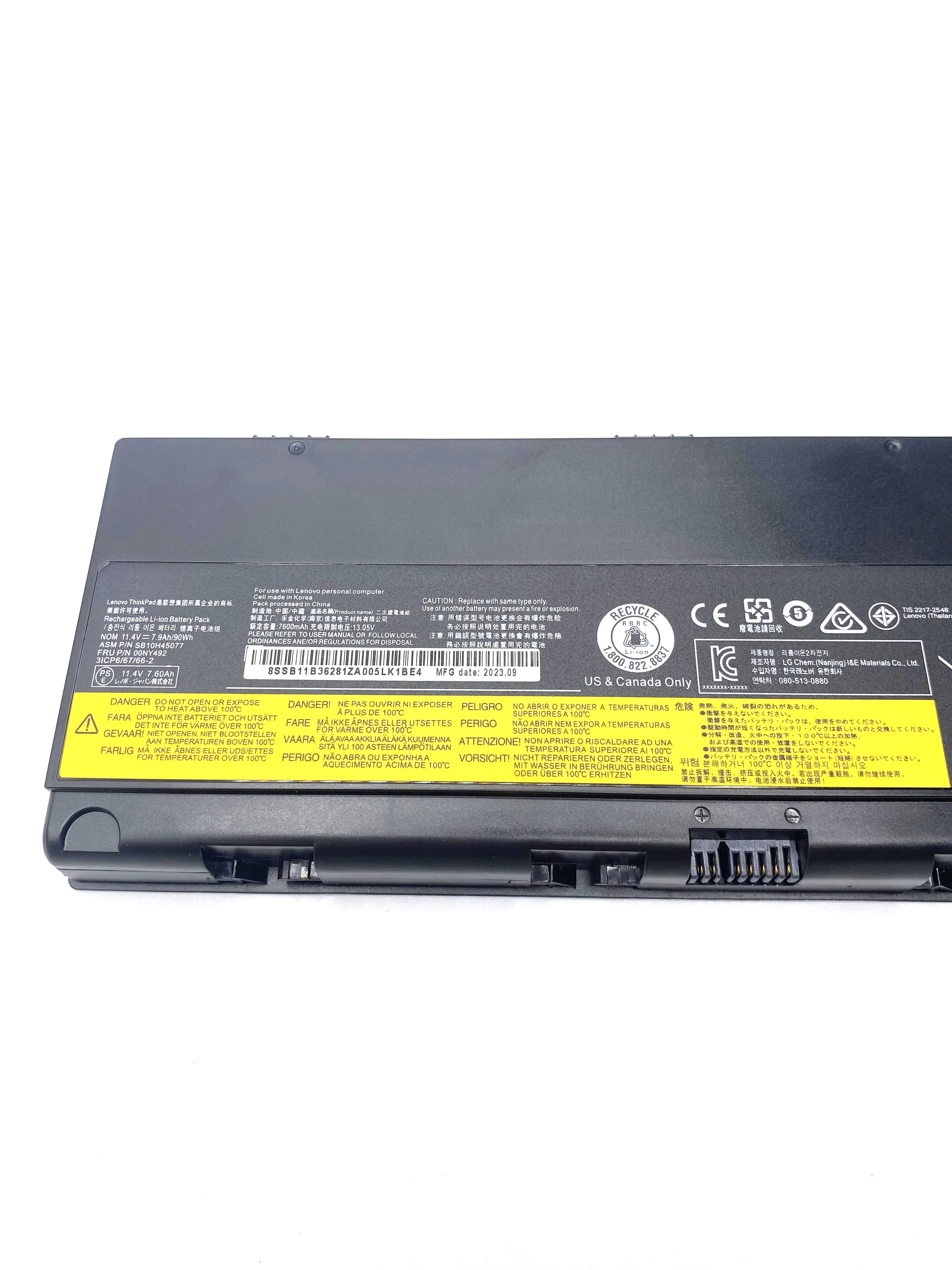 Imagem -05 - Bateria Original do Portátil para Lenovo Thinkpad 00ny492 00ny493 0ny490 00ny491 Sb10h45077 Sb10h45075 77 77 Sb10h45078 P50 P51 P52