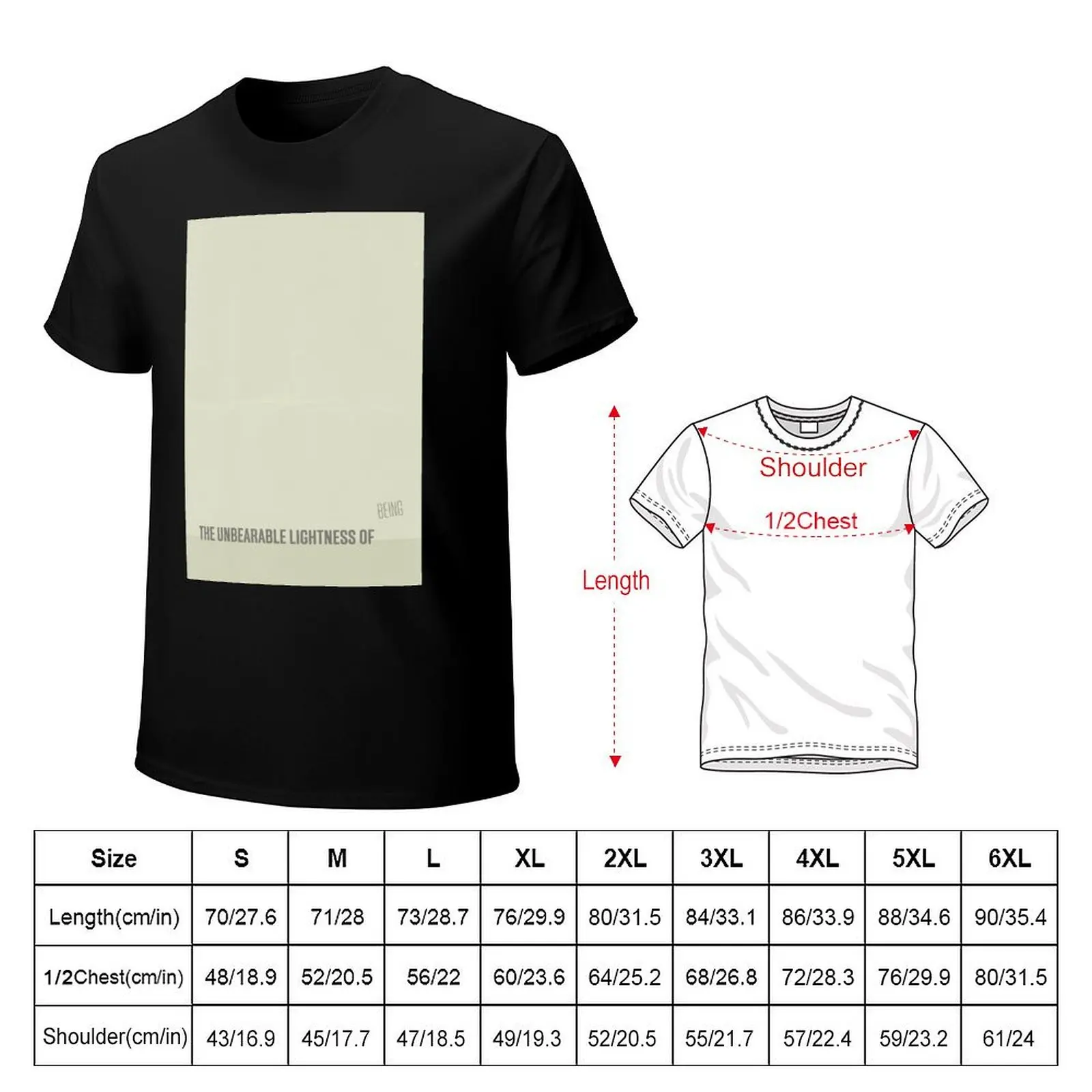 The Unbearable Lightness of Being T-Shirt Basic Breathable Solid Color T-Shirt