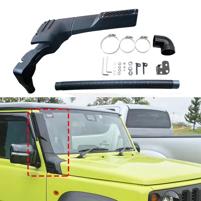 Off Road 4x4 Car Exterior Accessories Air Intake Snorkel Kit For 2019+ SUZUKI Jimny Jb64 Jb74 Car Parts Wader Breath Hose Tube