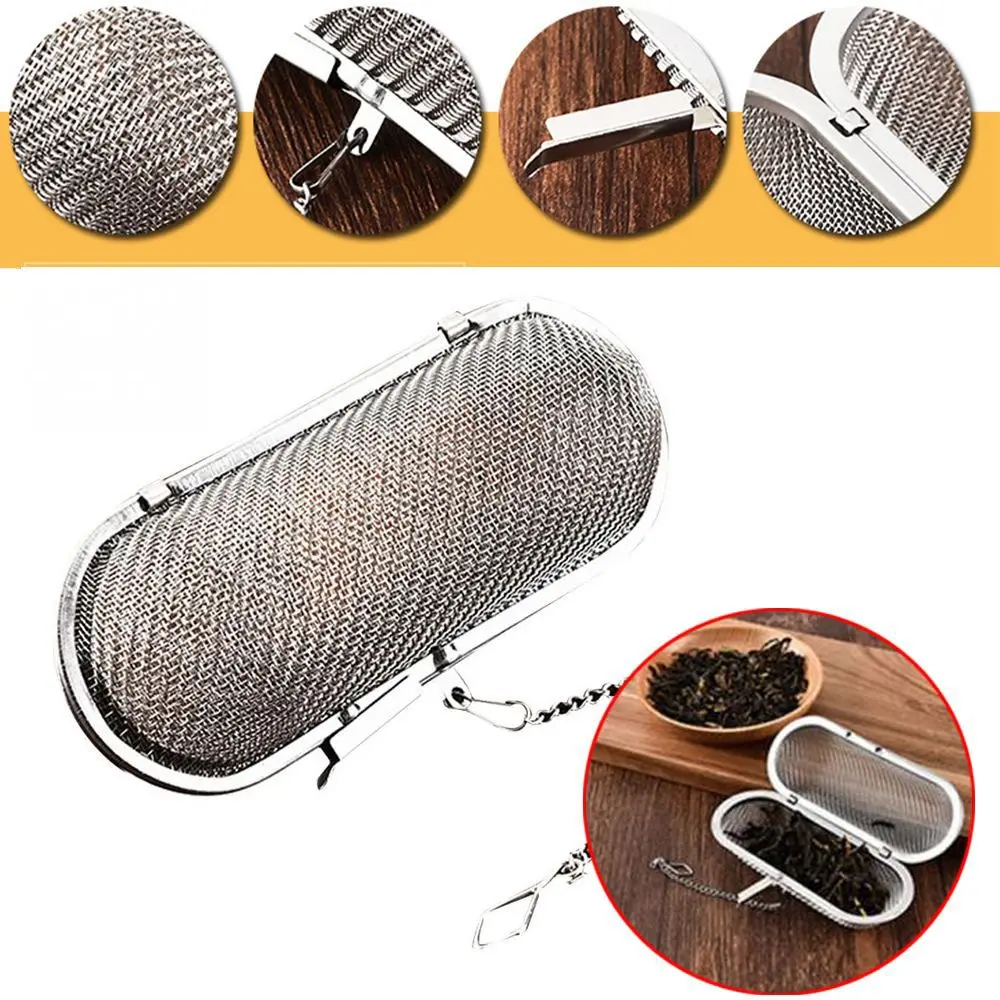 

Kitchen Gadgets Food-grade Stainless Steel With Hook up Tea Strainer Seasoning Colanders Spice Filter Infuser Ball