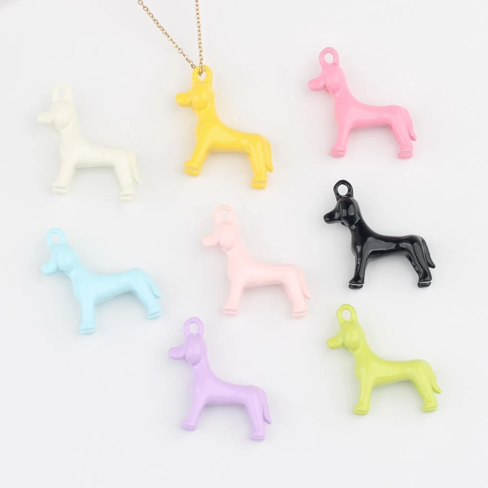6pcs Cute Animal Color Dog Shape Pendant Jewelry Making Accessories DIY Handmade Earrings Necklace Bracelet Craft Fashion Gifts