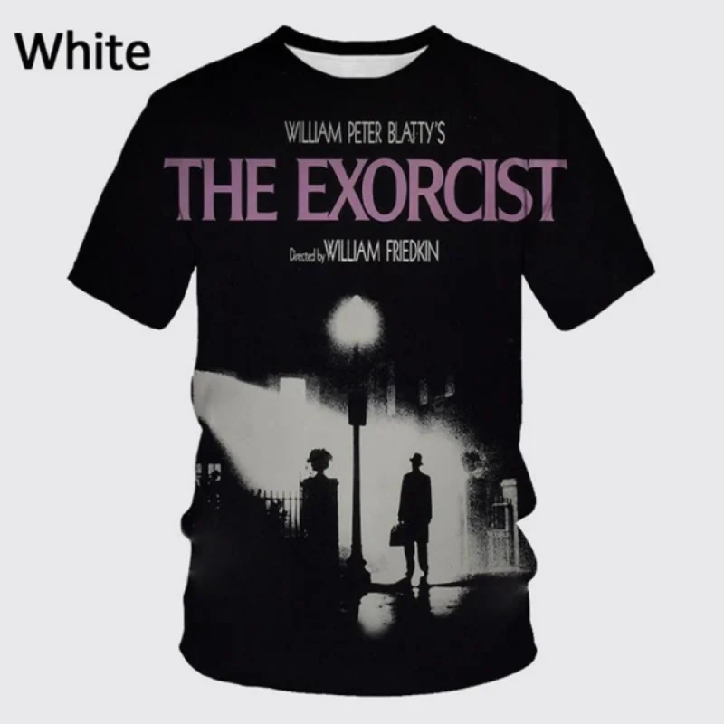 TShirts Movies The Exorcist  3D Print Summer Tees Round Neck Short Sleeve Casual T Shirt Oversized Men Women Kids Tops Clothes