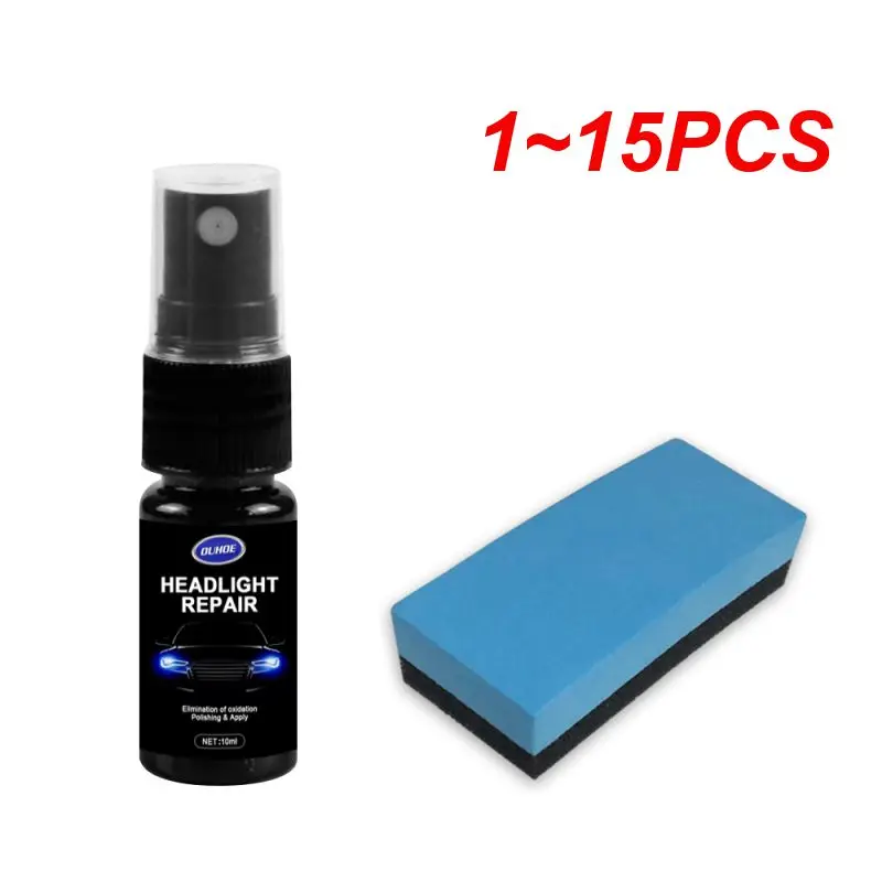 1~15PCS Car Headlight Polishing Agent Scratch Remover Repair Fluid Headlight Renewal Polish And Maintenance Liquid Kit Auto