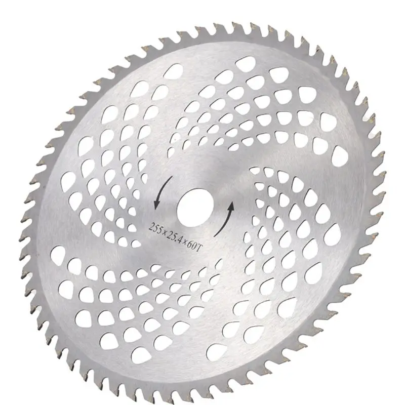 

A24F-Durable And Sharp Lawn Mower Blades 60 Tooth With Holes Lawn Trimmer And Wood Cutter Disc Circular Alloy Blade 60T