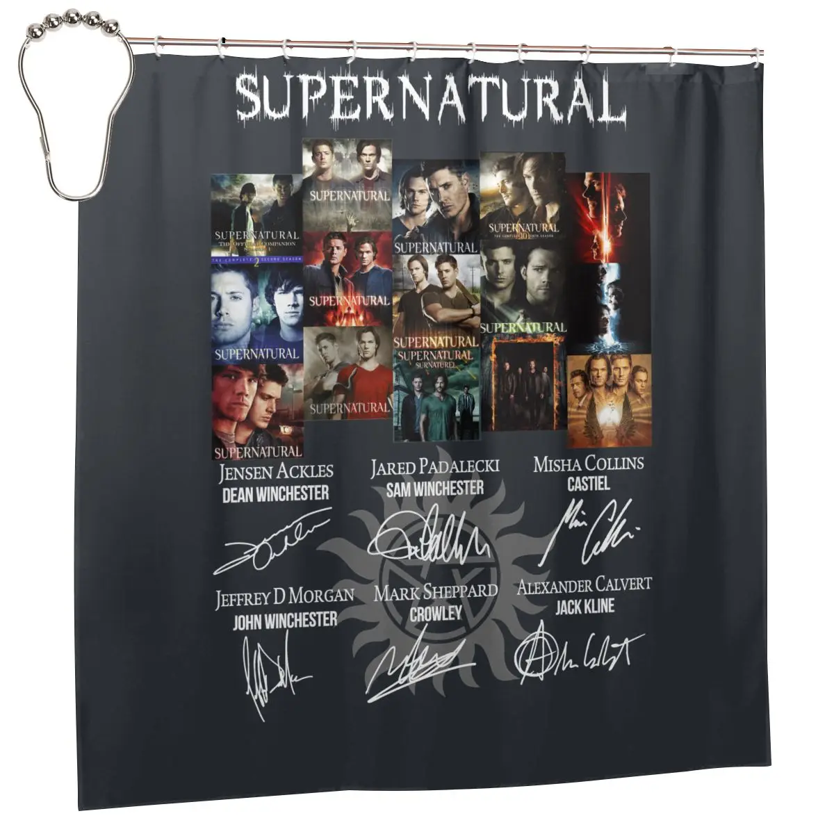 Supernatural 15 Years Of Anniversary Thank You For The Memories Shower Curtain Bathroom Curtain Shower Waterproof