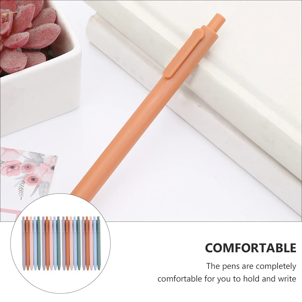 

20Pcs Press Gel Pens Candy Color Simple Solid Color Office Signature Pen Student Writing Supplies Press Type Gel Pen
