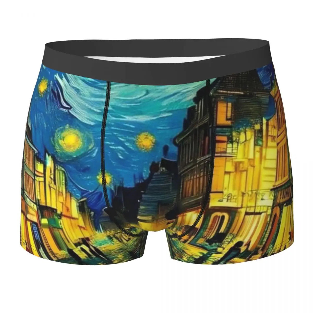 

Нижнее белье Van Gogh, картина маслом, мужские трусы с принтом, классические боксеры, шорты высокого качества, трусы большого размера