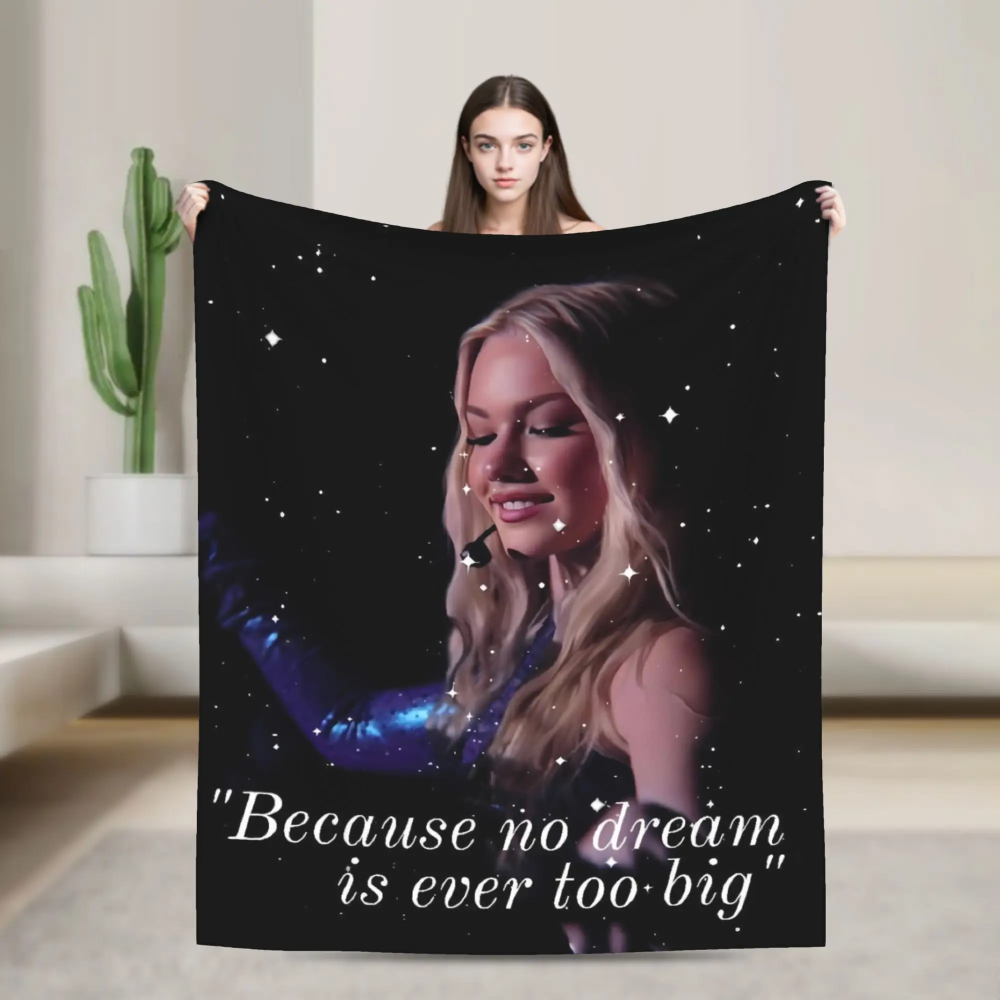 S-Freyas Skye British Singer Soft Blanket  Students Plush Bedding Throws Aesthetic Couch Bed Flannel Bedspread Sofa Bed Cover