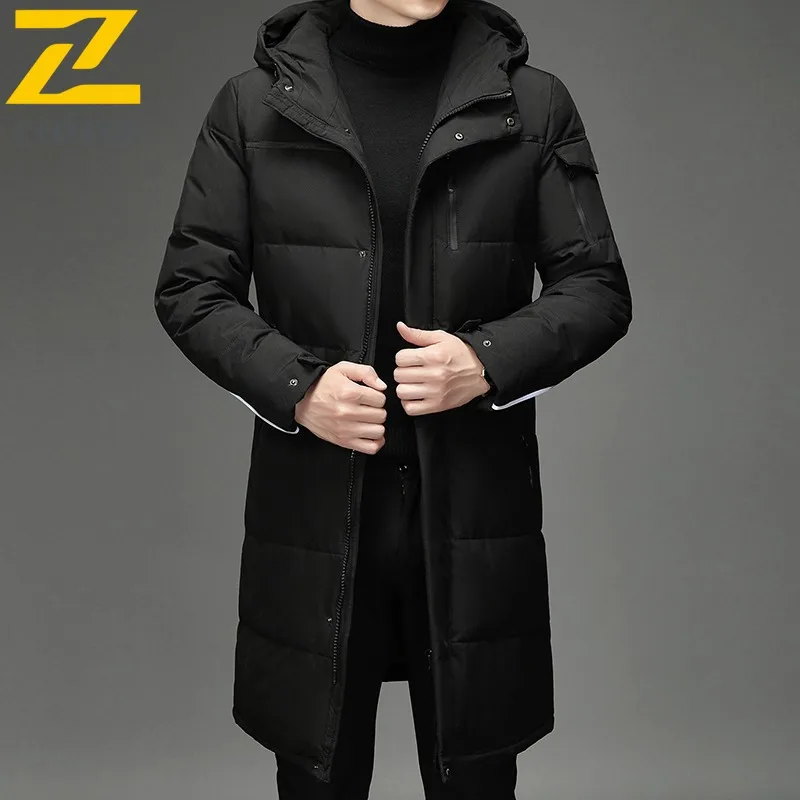 

COMXZ брендовый роскошный мужской пуховик модная с капюшоном уличная офисная легкая парка деловая повседневная теплая зимняя стеганая куртка