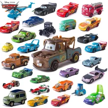 Disney Pixar Cars Model Toy para Crianças, Carro Liga de Metal, Relâmpago McQueen, Mater, Jackson Storm, O Rei Mater, Escala 1:55, Presentes