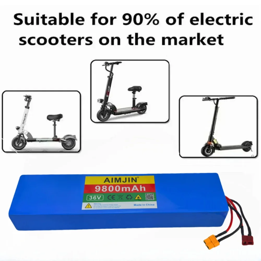 10S3P 36V 9800mAh 18650 Lithium ion Rechargeable with BMS,Suitable for Kugoo And Scooter Electric Batteries