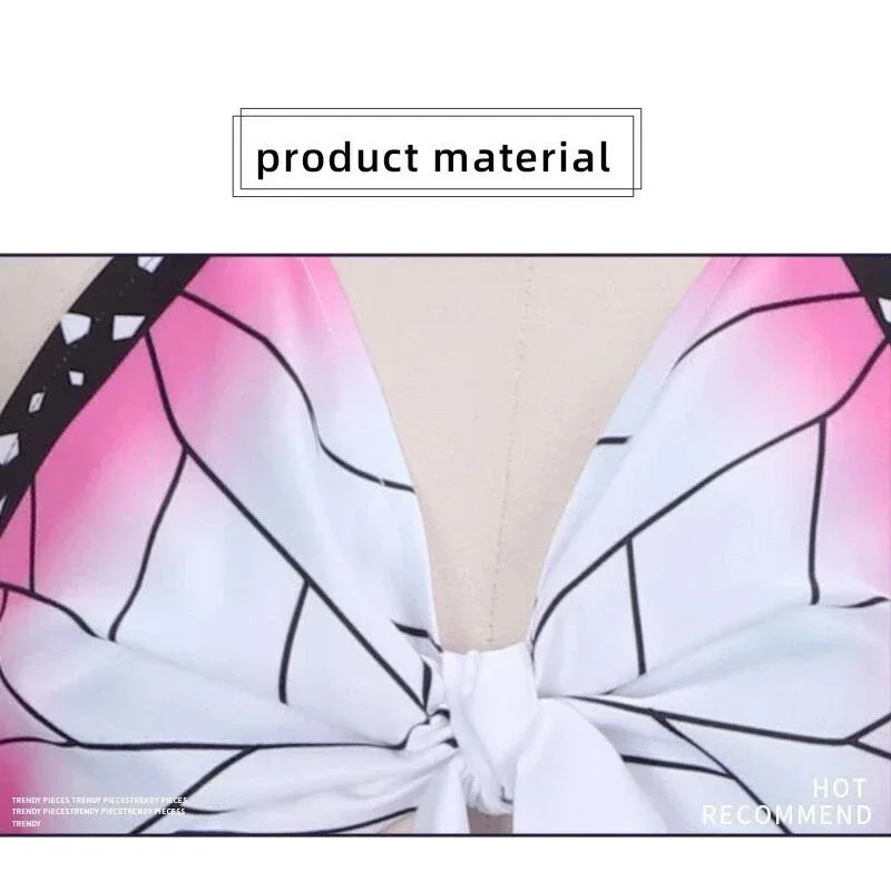 

Zizi 2025 Kochou Shinobu купальный костюм Demon Slayer купальник Kimetsu no Yaiba косплей костюм летний пляжный купальник аниме купальник