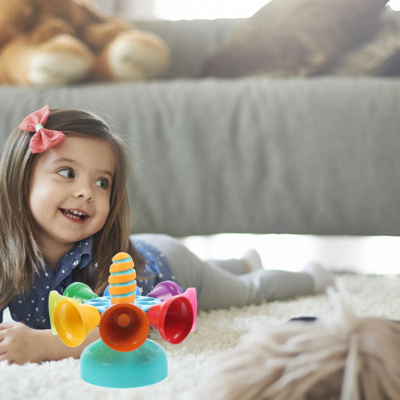 1세트 아기 타악기 음악 회전 벨 유아용 교육용 악기 창의력 발달 소리 감각