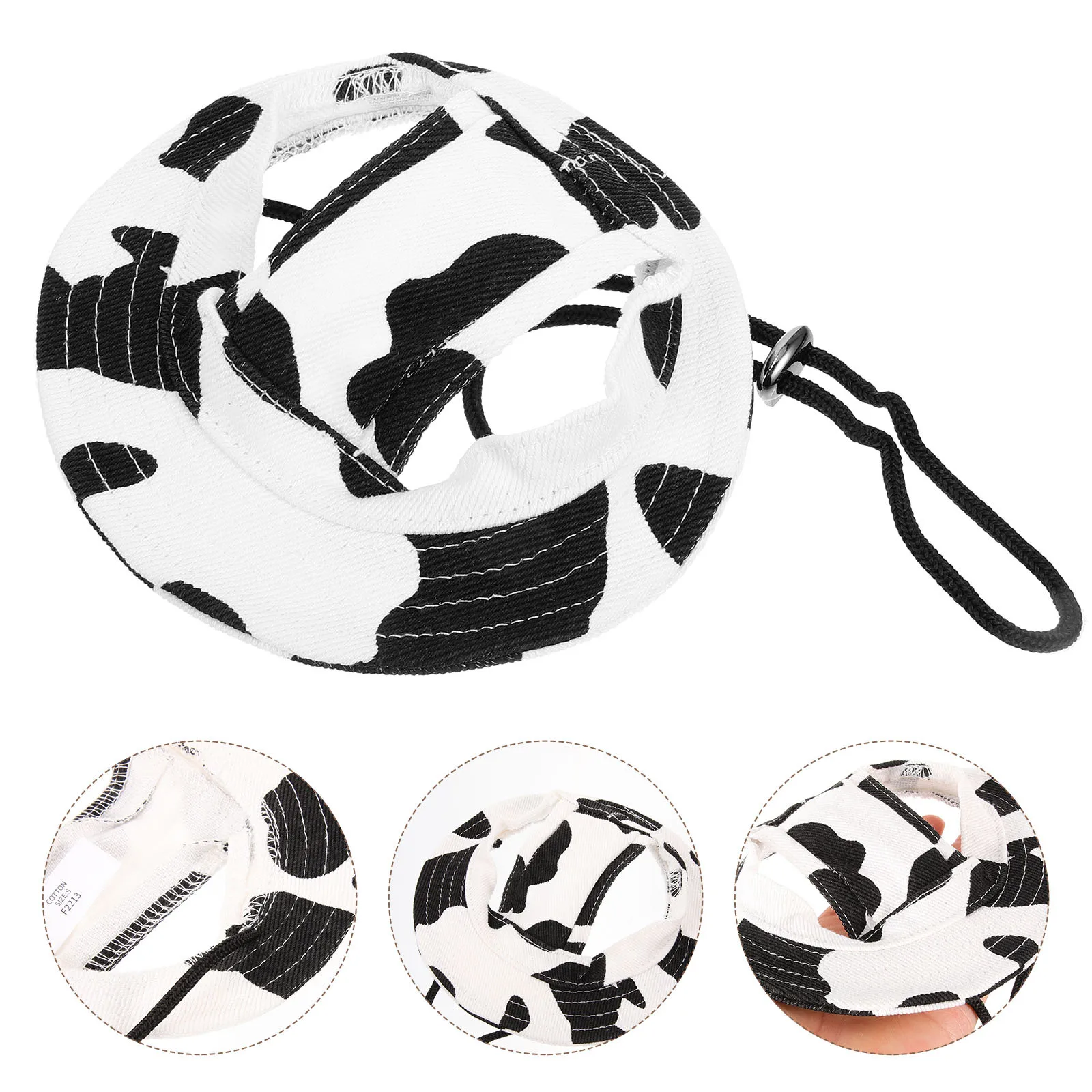 Pet Sun Hat Lightweight Cotton Dog Hat Adjustable 24Cm Circumference for Small Dogs Cats Uv Protection Outdoor Walking Travel