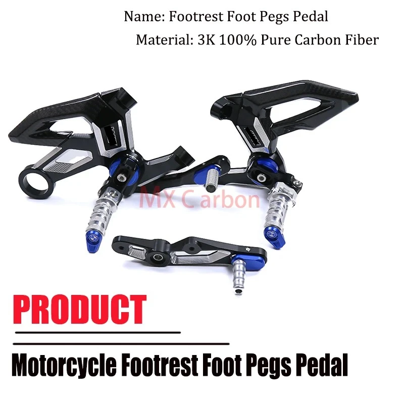 For BMW S1000R M1000R 2021- 2023 2024 2025 Motorcycle Accessories Carbon Fiber CNC Aluminum Rearset Footrest Foot Pegs Pedal